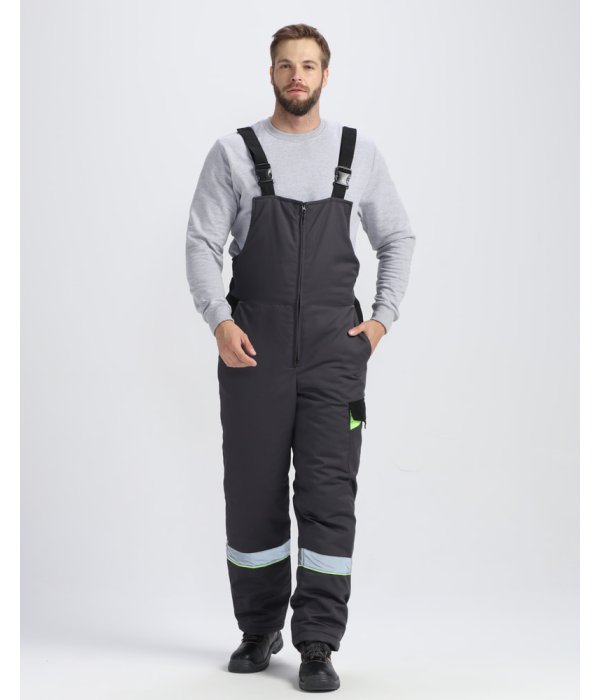 Костюм зимний Ховард (тк.OxLine) п/к, т.серый/черный/лимонный