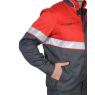 Костюм "Сириус-Навигатор", куртка, полукомбинезон, цвет серый с красным и СОП