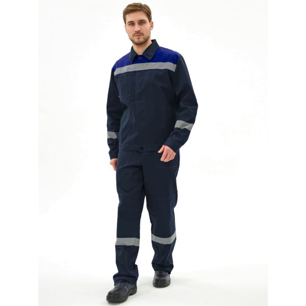 Костюм Липецк-1 СОП CH, ткань Смесовая, 280 г/м2, брюки, цвет тёмно-синий, васильковый