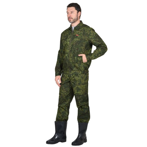 Костюм Сириус-Рысь, куртка, брюки, ткань Рип-Стоп, 210 г/м2, цвет КМФ Цифра зелёная