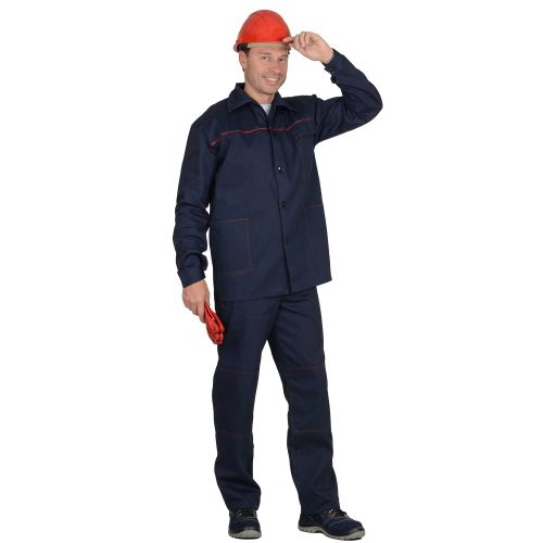 Костюм рабочий мужской летний "Сириус-Импульс", куртка, брюки, 100% х/б, пл. 210 г/кв.м