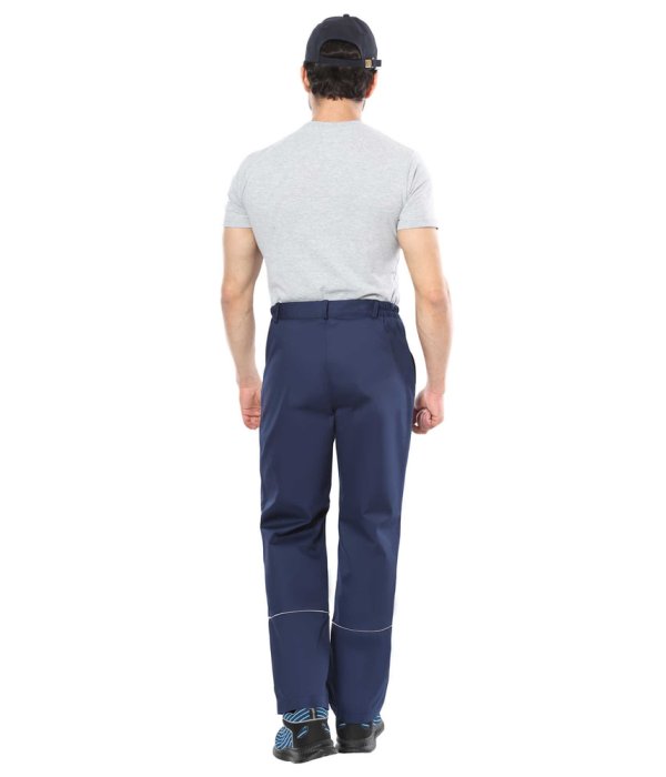 Костюм СИРИУС-МАСТЕР куртка длинная, брюки, синий с черным, 245 г/м2, 65%ПЭ, 35%ХБ