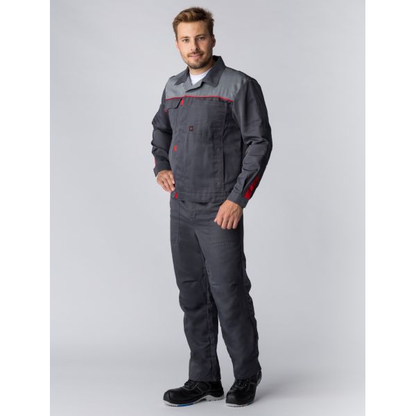 Костюм Фаворит-1, ткань Смесовая, 210 г/м2, куртка, брюки, цвет тёмно-серый, серый