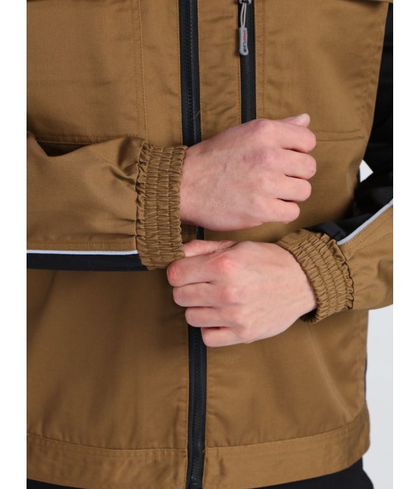 Куртка ProfLineSpecialist (тк.Смесовая,240), бежевый/черный