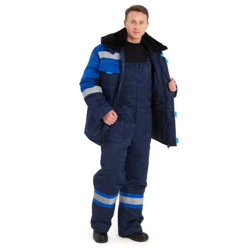 Костюм утеплённый Рассо Нова, куртка, полукомбинезон, цвет синий с васильковым