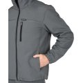 Куртка СИРИУС-АЗОВ с капюшоном серая, софтшелл, 350 г/м2