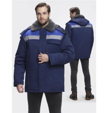 Куртка зимняя Бригада NEW (тк.Смесовая,210), т.синий/васильковый