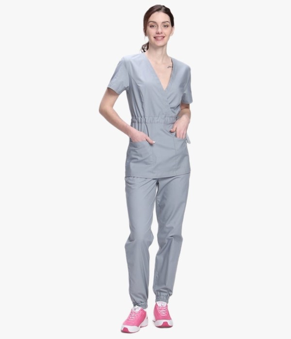 Костюм женский Стар-001 (тк.Коттон-Рич,130) MedLine, серый