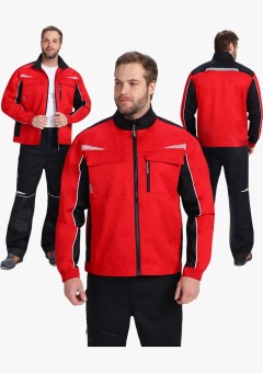 Куртка мужская ProfLineSpecialist (тк.Смесовая,240), красный, чёрный