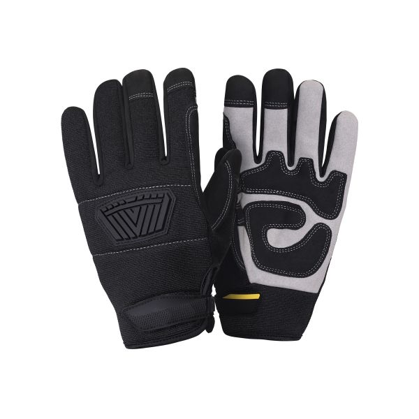 Перчатки Профи-01-SP Safeprotect чёрные, искусственная кожа, трикотаж, размер 10,5