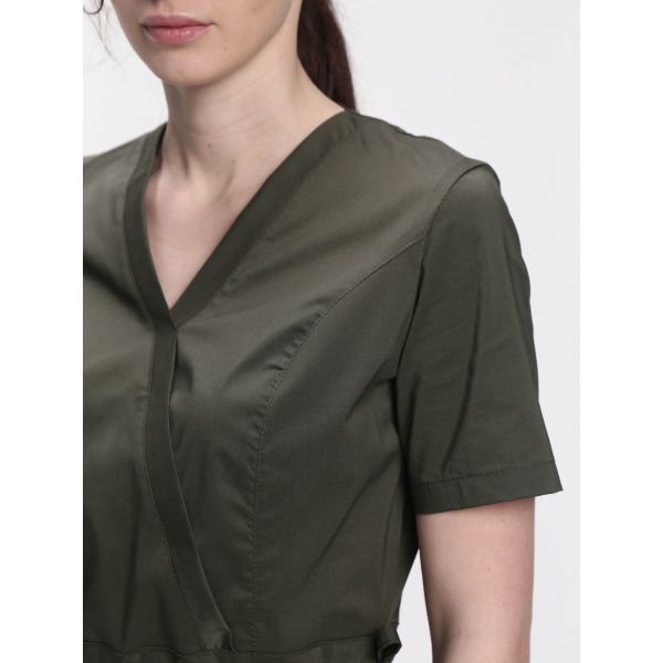 Костюм женский хирургический Модерн-004 ткань Стрейч, 120 г/м2 MedLine, цвет Хаки