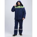 Костюм зимний на пуговицах Квайл-1 СОП (тк.Смесовая,210) брюки, т.синий/лимонный