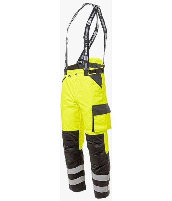 Брюки сигнальные зимние мужские Brodeks KW308, жёлтый, чёрный