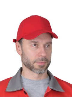 Кепка-бейсболка красная (пакет по 50 шт.,в упаковке 200 шт.)