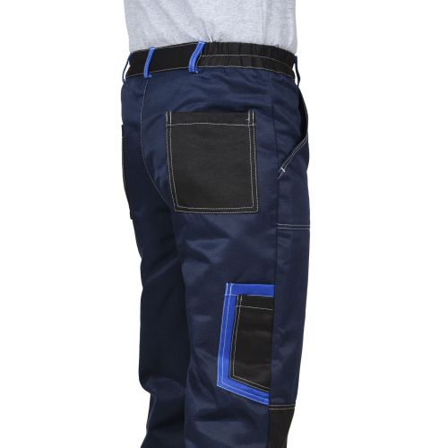 Костюм мужской летний "Сириус-Полином", куртка и брюки, цвет синий с чёрным и васильковым, СОП