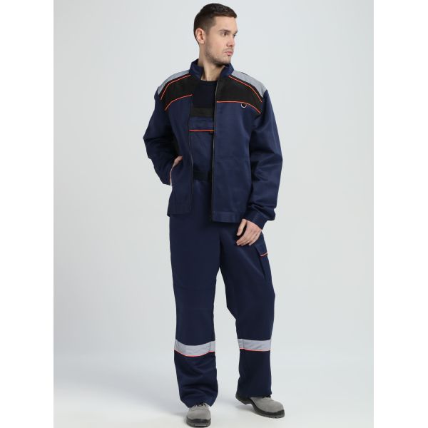 Костюм Практик-2 СОП CH, ткань Смесовая, 210 г/м2, полукомбинезон, цвет тёмно-синий, чёрный