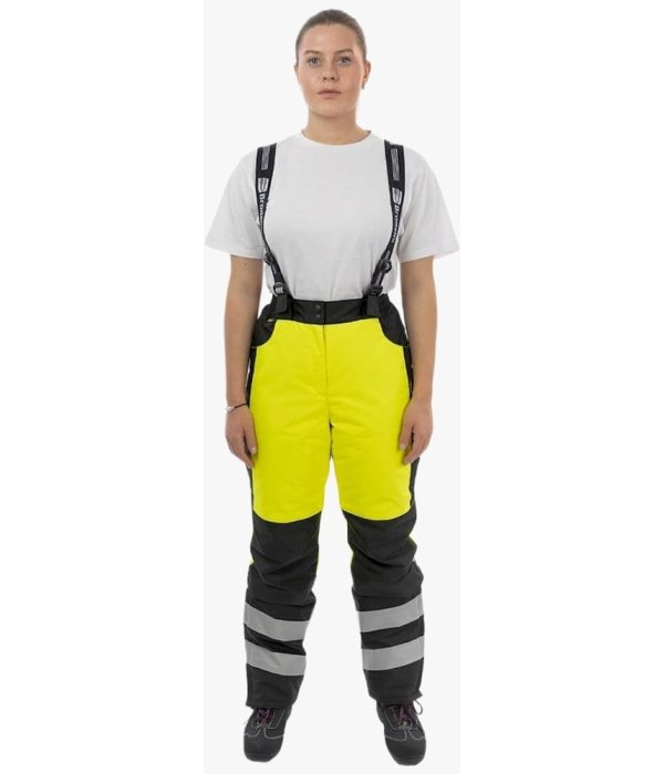Брюки зимние женские сигнальные Brodeks KW330, жёлтый, чёрный