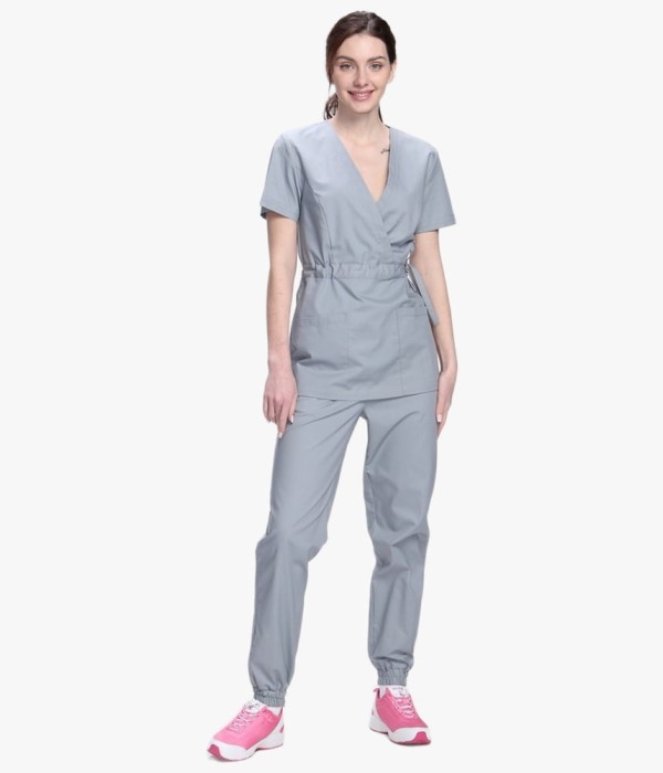 Костюм женский Стар-001 (тк.Коттон-Рич,130) MedLine, серый