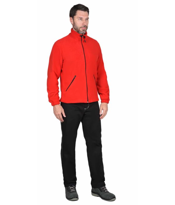 Куртка флисовая красная, 280 г/м2