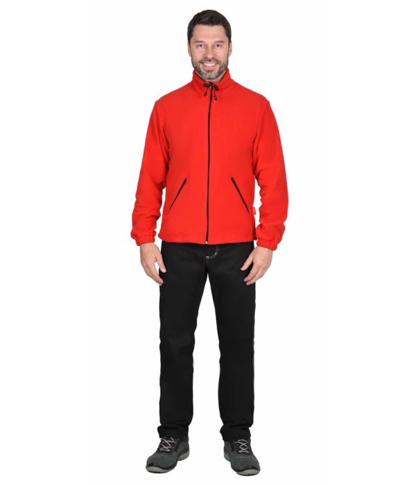Куртка флисовая красная, 280 г/м2