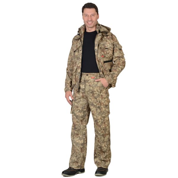 Костюм Сириус-Пума, куртка, брюки, цвет КМФ Памир, ткань Грета, 210 г/м2
