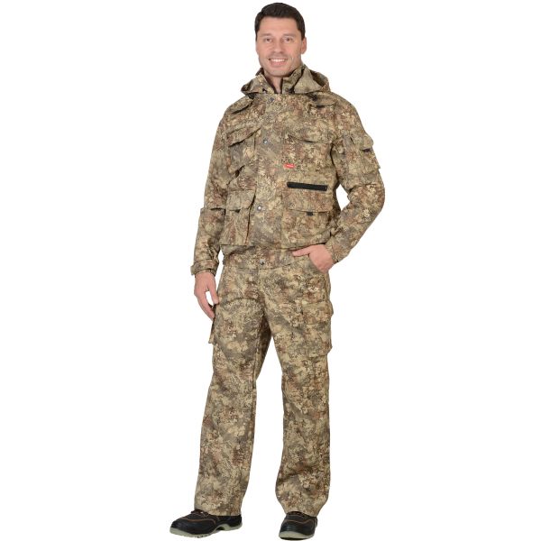 Костюм Сириус-Пума, куртка, брюки, цвет КМФ Памир, ткань Грета, 210 г/м2