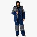 Костюм зимний мужской Нордхард-2 СОП (тк.Смесовая,250) полукомбинезон, тёмно-синий, серый