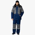 Костюм зимний мужской Нордхард-2 СОП (тк.Смесовая,250) полукомбинезон, тёмно-синий, серый