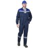 Костюм рабочий мужской "Сириус-Мастер" летний, куртка, полукомбинезон, цвет тёмно-синий с васильковой отделкой