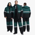 Костюм зимний мужской Нордхард-2 СОП (тк.Смесовая,250) полукомбинезон, чёрный, зелёный
