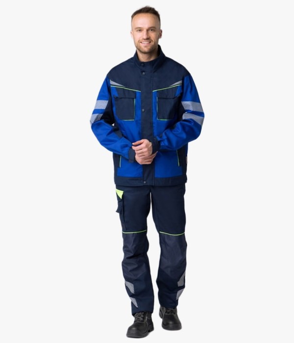 Куртка мужская укороченная ProfLine Specialist (тк.Смесовая,240), тёмно-синий, васильковый