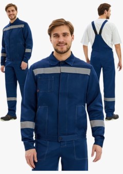 Костюм мужской Лигор-2 СОП К (тк.Смесовая,210) полукомбинезон, тёмно-синий