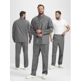 Костюм мужской ХАССП-Стандарт, блуза, брюки, цвет серый, ткань Смесовая, 160 г/м2