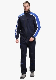 Костюм летний Алькор (тк. Карелия, 260 гр/м2) брюки, тёмно-синий, васильковый
