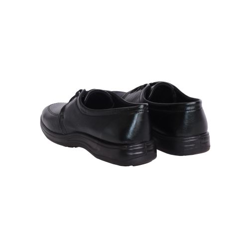 Туфли чёрные на шнуровке мужские, искусственная кожа