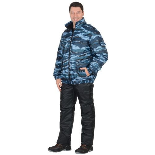 Куртка мужская зимняя Сириус-Штурм-Люкс, цвет КМФ Серый вихрь