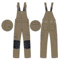 Полукомбинезон ProfLineSpecialist (тк.РипСтоп,240), коричневый/черный