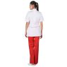 Костюм униформа женский "Сириус-Лаура" белый с красным, блуза, брюки