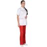 Костюм униформа женский "Сириус-Лаура" белый с красным, блуза, брюки