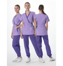Костюм женский Симпл-001 (тк.Смесовая,120) MedLine, фиолетовый/сирень