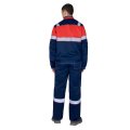 Костюм СИРИУС-НАВИГАТОР куртка, брюки, синий с красным и СОП, 245 г/м2, 65% ПЭ, 35% ХБ