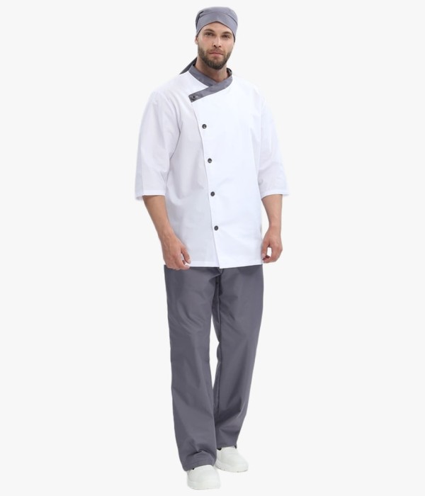 Костюм Канди (ткань ТиСи, 120 гр/м2), серый, белый