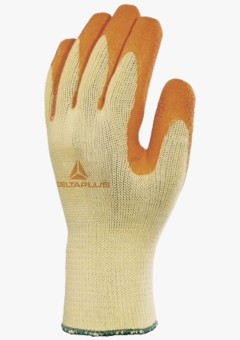 Перчатки DeltaPlus™ VE730OR (хлопок/полиэстер+рельефный латекс)
