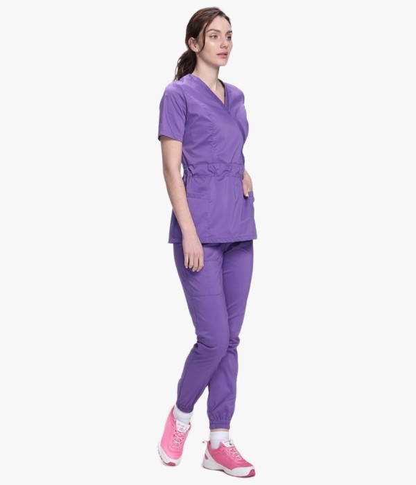 Костюм хирургический женский Модерн-004 (тк.Стрейч,120) MedLine, сиреневый