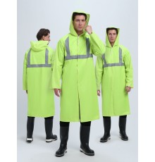 Плащ влагозащитный сигнальный ProfLineBase СОП (ПВХ,180), желтый