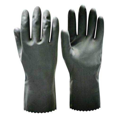 Перчатки Safeprotect КЩС-1-SP черные (латекс, слой Silver, толщ.0,45мм, дл.300мм)