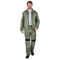 Костюм СИРИУС-ЦИТРИН куртка, брюки, светло-оливковый с черным, 245 г/м2, 65%ПЭ, 35%ХБ