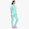 Костюм летний женский хирургический Модерн-004 (тк.Стрейч,120) MedLine, мятный
