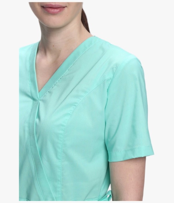 Костюм летний женский хирургический Модерн-004 (тк.Стрейч,120) MedLine, мятный