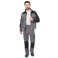 Костюм СИРИУС-АГАТ куртка, брюки, серый с черным, 260 г/м2, 65% ПЭ, 35% ХБ
